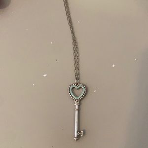 Tiffany heart key necklace